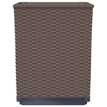 plantekasser 4 stk. 30x30x37 cm polypropylen brun
