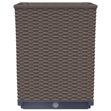 plantekasser 4 stk. 30x30x37 cm polypropylen brun