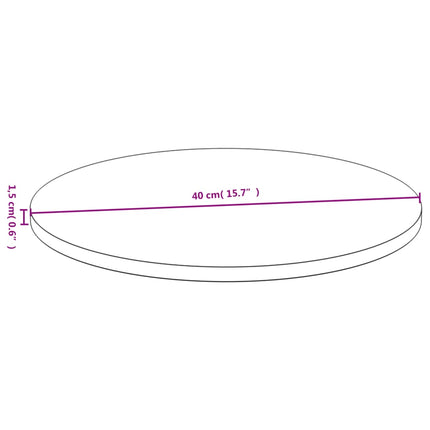 bordplade Ø40x1,5 cm bambus