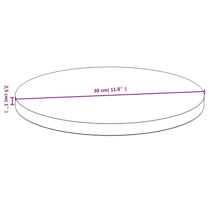 bordplade Ø30x2,5 cm bambus