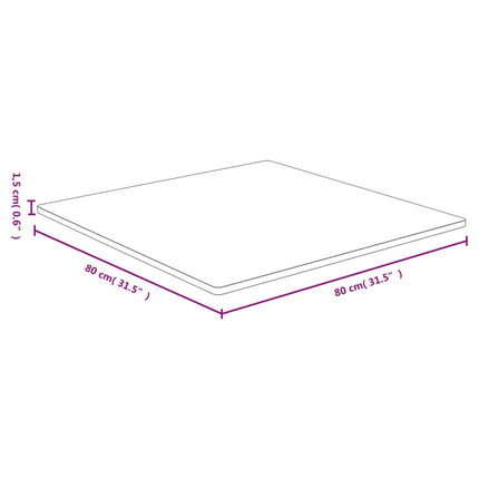 bordplade 80x80x1,5 cm bambus
