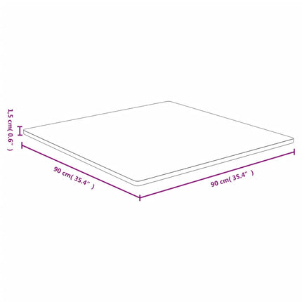 bordplade 90x90x1,5 cm bambus
