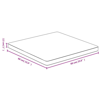 bordplade 60x60x2,5 cm bambus