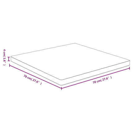 bordplade 70x70x4 cm bambus