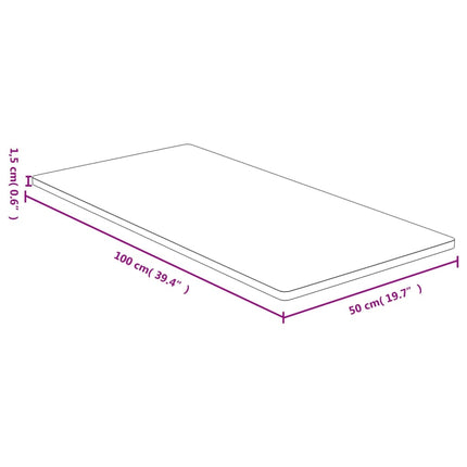 bordplade 50x100x1,5 cm bambus