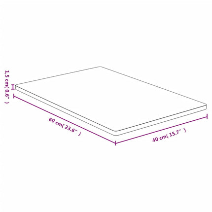 bordplade 40x60x1,5 cm bambus