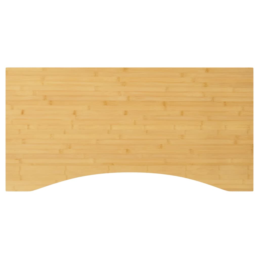 Bordplade til skrivebord 110 × 55 × 2,5 cm - bambus med buet kant