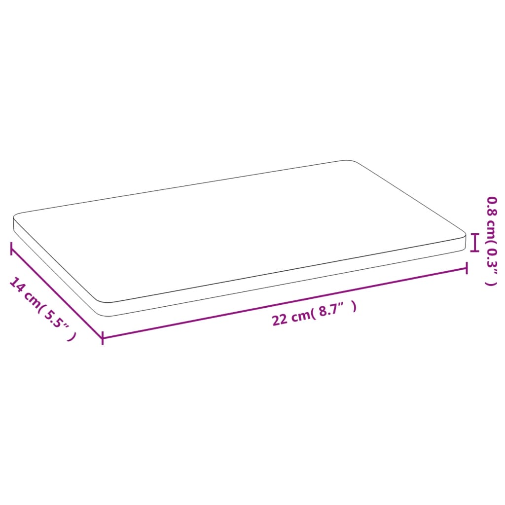 morgenmadstallerkener 6 stk. 22x14x0,8 cm bambus