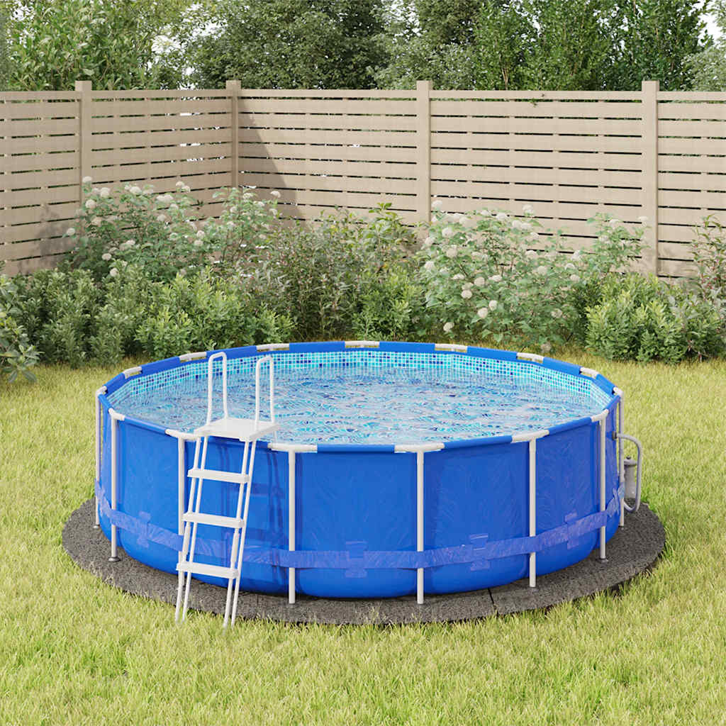 poolunderlag Ø366 cm polyester-geotekstil lysegrå