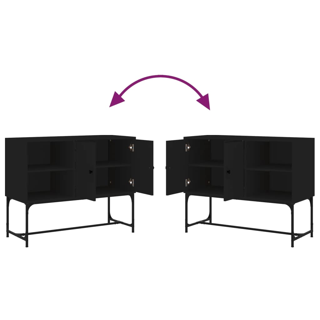 skænk 100x40x79,5 cm konstrueret træ sort