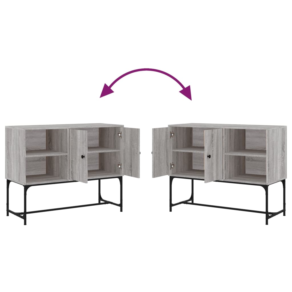 skænk 100x40x79,5 cm konstrueret træ grå sonoma-eg