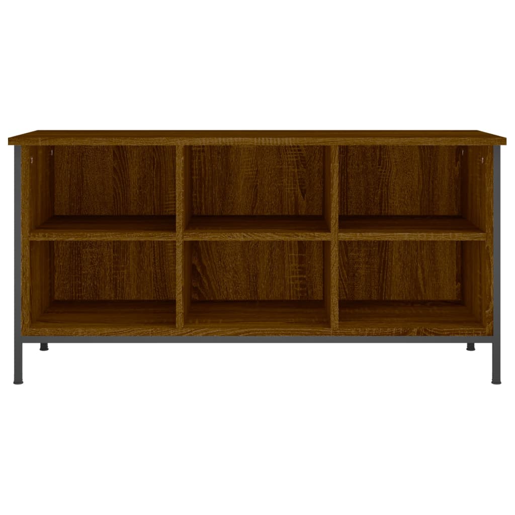 skoreol 100x35x50 cm konstrueret træ brun egetræsfarve