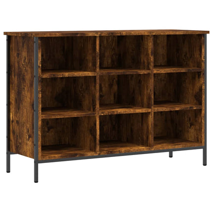 skoskab 100x35x70 cm konstrueret træ røget egetræsfarve