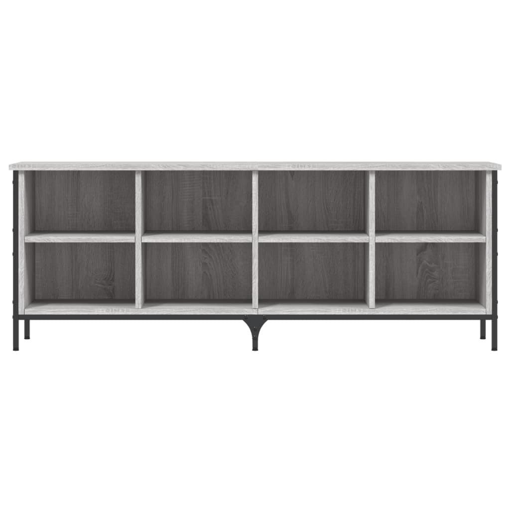 skoskab 131x35x50 cm konstrueret træ grå sonoma-eg