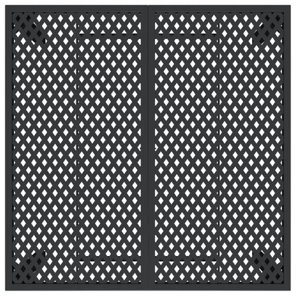 havebord 100x100x72 cm stål antracitgrå