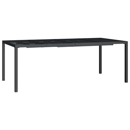 havebord 200x100x72 cm stål antracitgrå