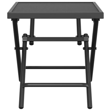 foldbart havebord 38x38x38 cm stål og meshstof antracitgrå