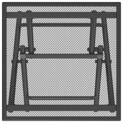 foldbart havebord 38x38x38 cm stål og meshstof antracitgrå