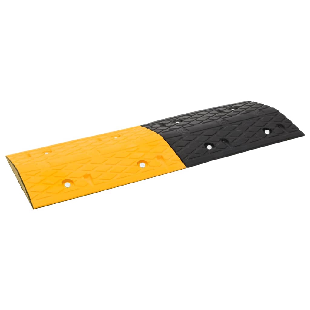 vejbump 5 stk. 97x32,5x4 cm gummi gul og sort