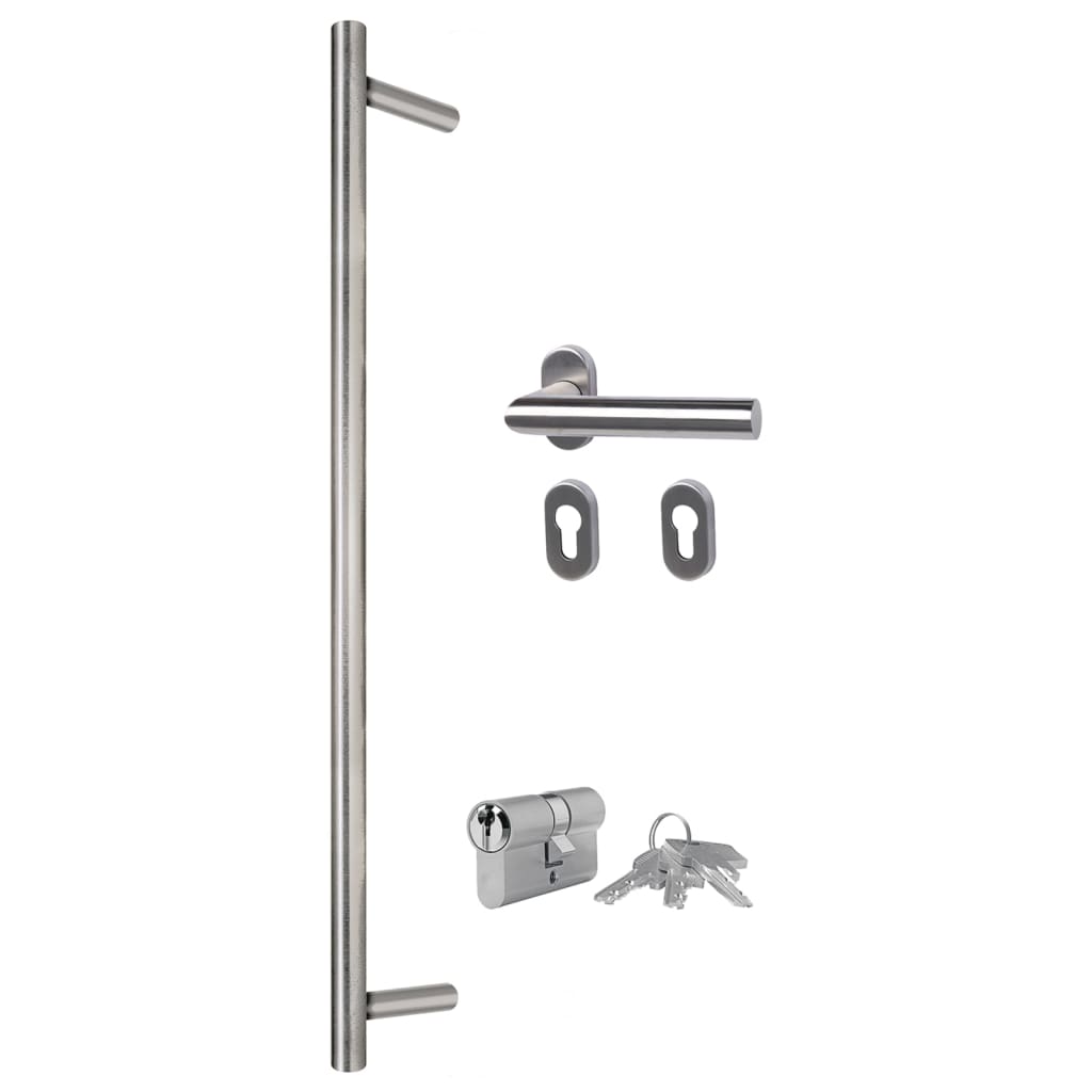 hoveddør 110x210 cm aluminium og PVC hvid