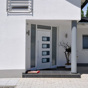 hoveddør 110x210 cm aluminium og PVC hvid