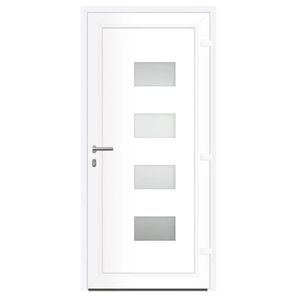 hoveddør 100x210 cm aluminium og PVC antracitgrå