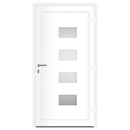 hoveddør 110x210 cm aluminium og PVC antracitgrå