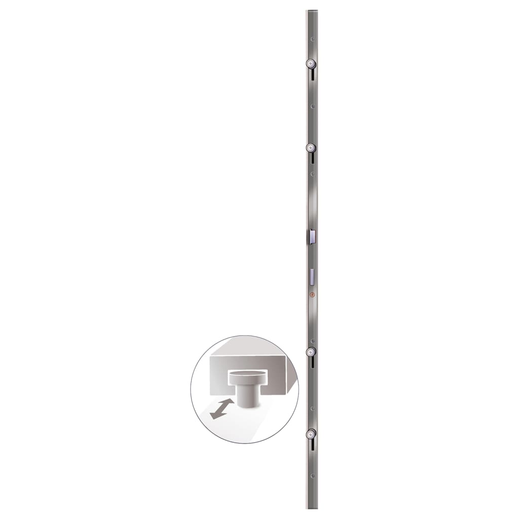 hoveddør 88x200 cm PVC antracitgrå