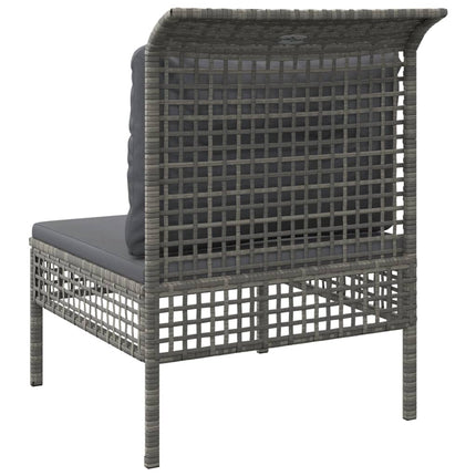 midtermodul til havesofa med hynde polyrattan grå