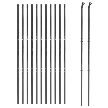 trådhegn 1,8x25 m galvaniseret stål antracitgrå
