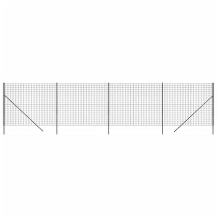 trådhegn 1,4x10 m galvaniseret stål antracitgrå