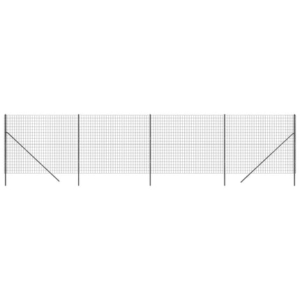 trådhegn 1,6x10 m galvaniseret stål antracitgrå