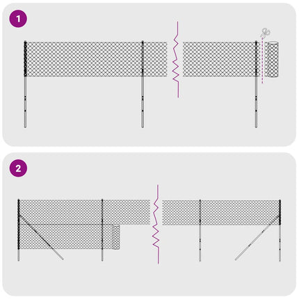 trådhegn med flange 1,6x25 m antracitgrå