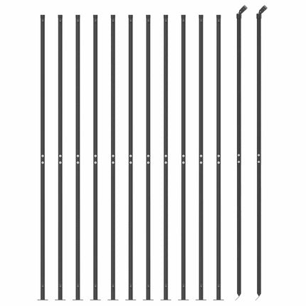 trådhegn med flange 1,4x25 m antracitgrå
