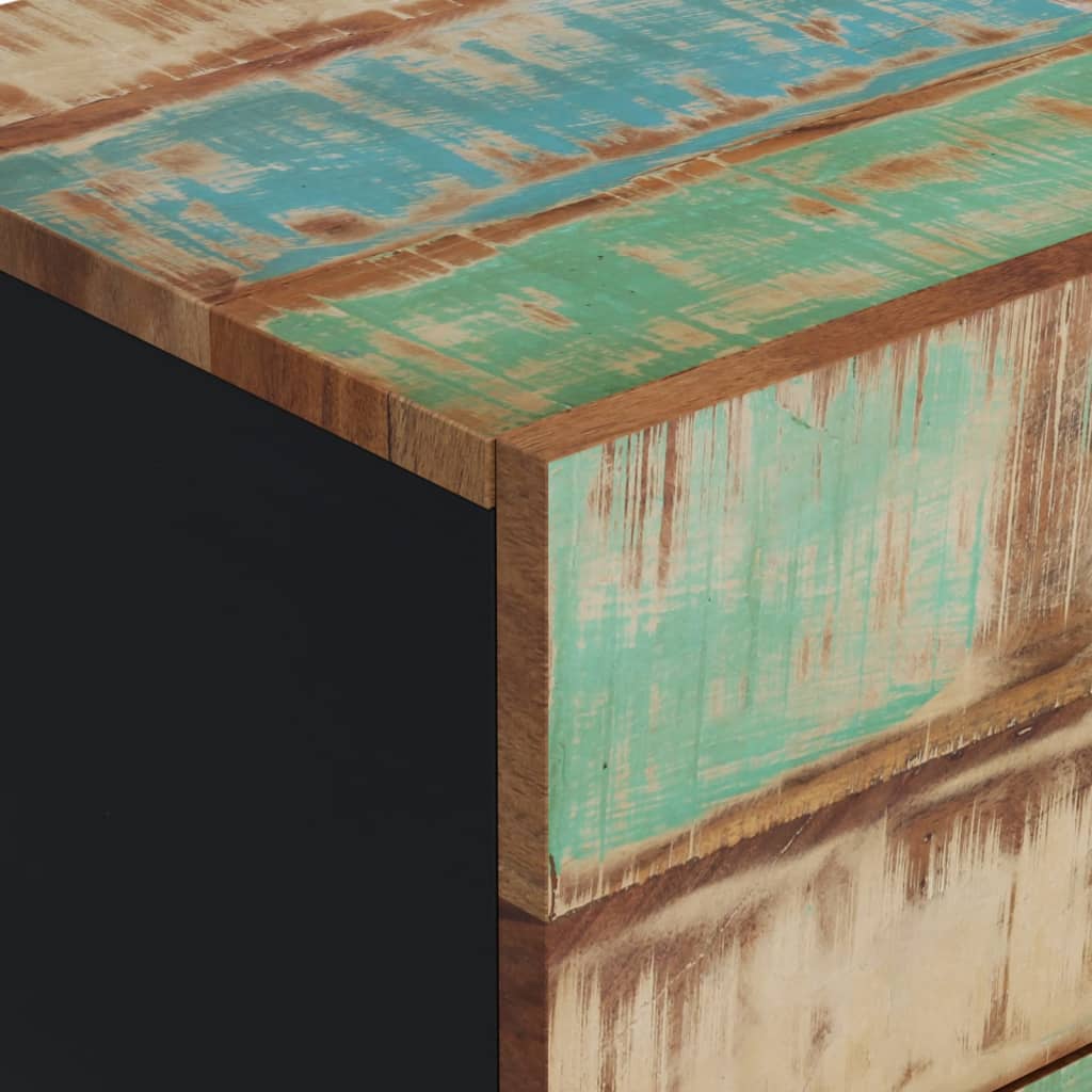 skænk med 3 skuffer 40x33,5x75 cm massivt genbrugstræ