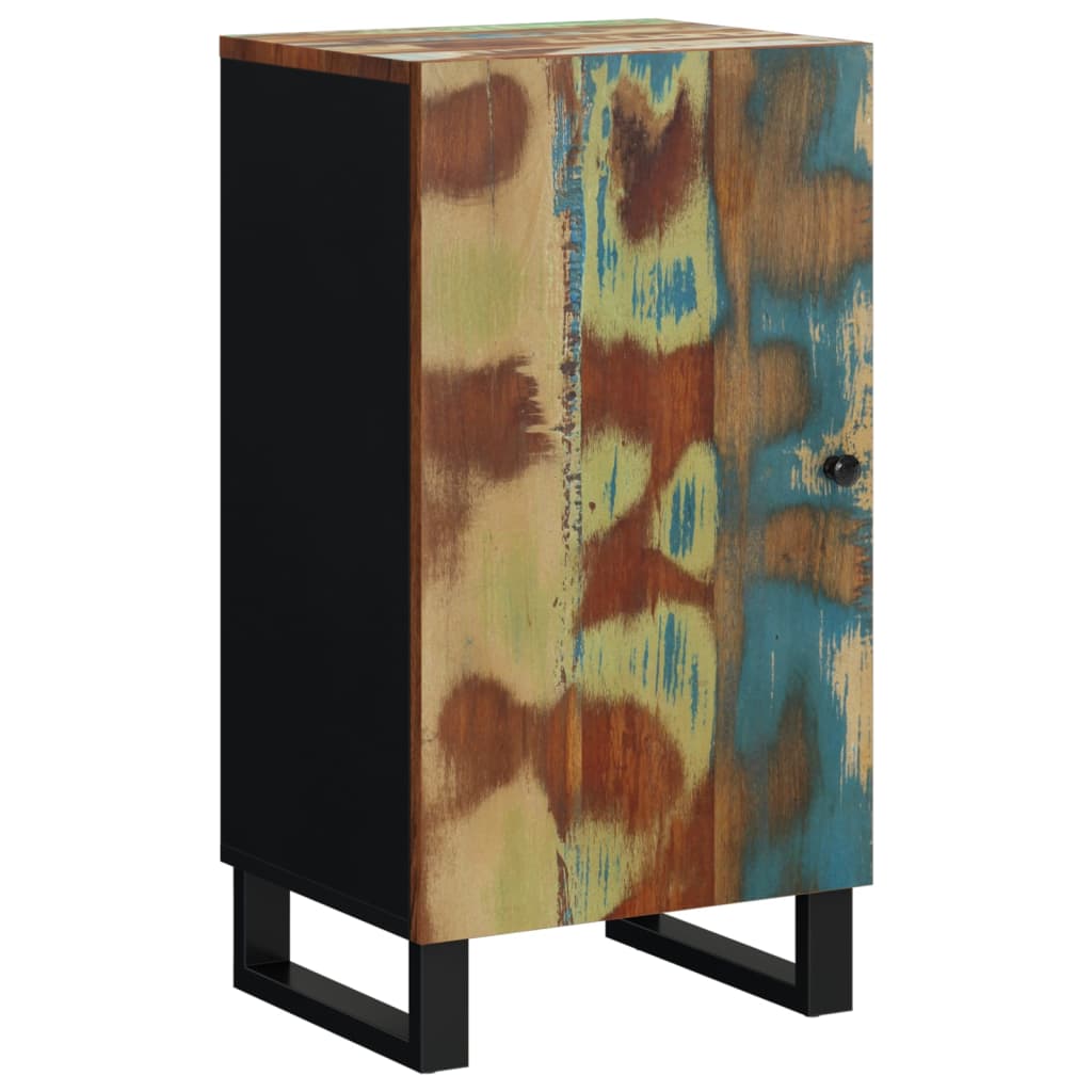 skænk med låge 40x31x75 cm massivt genbrugstræ