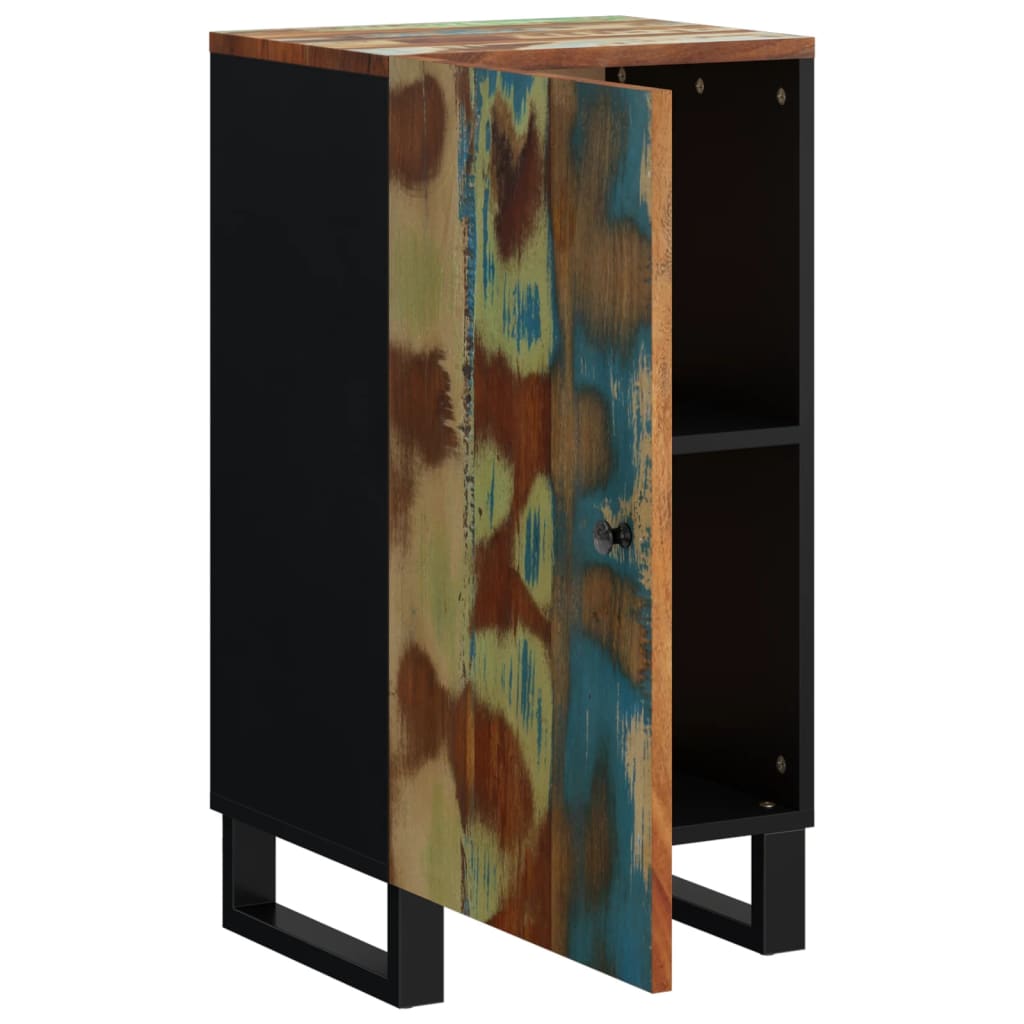 skænk med låge 40x31x75 cm massivt genbrugstræ