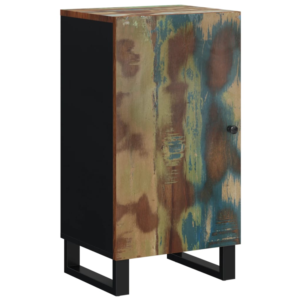 skænk med låge 40x31x75 cm massivt genbrugstræ