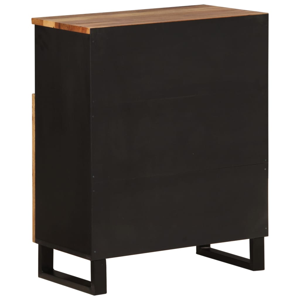 skænk med 2 låger 60x33x75 cm massivt akacietræ