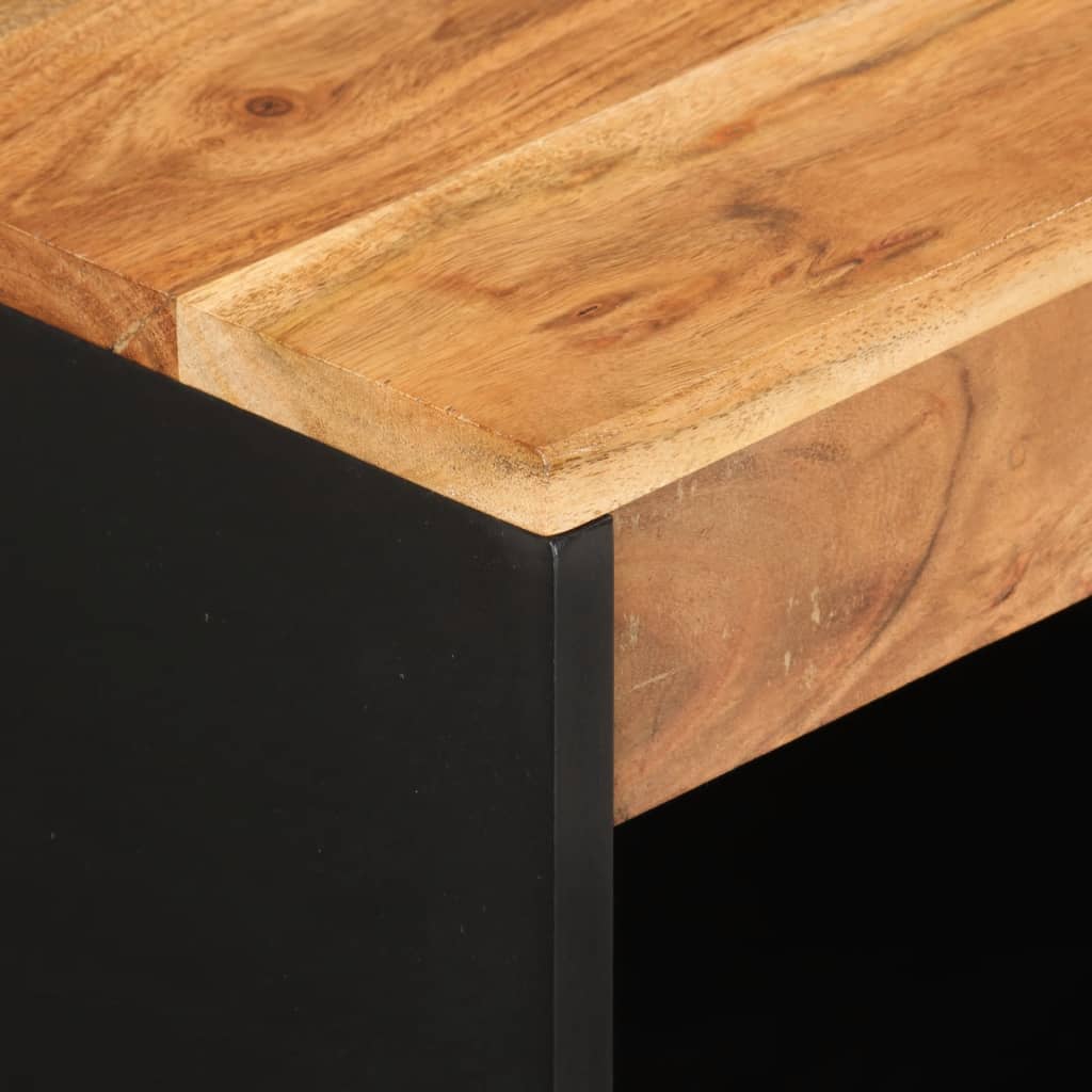 skænk med 2 låger 60x33x75 cm massivt akacietræ