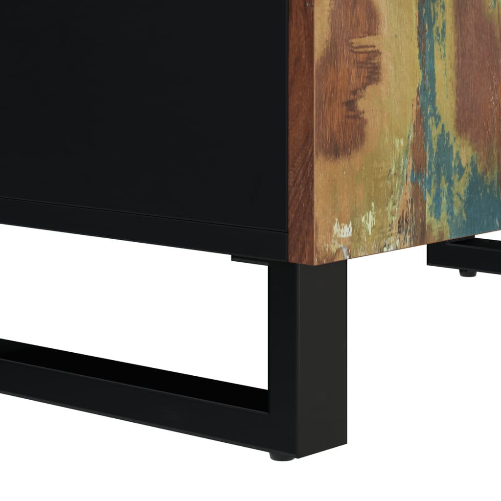 skænk med 2 låger 60x33x75 cm massivt genbrugstræ