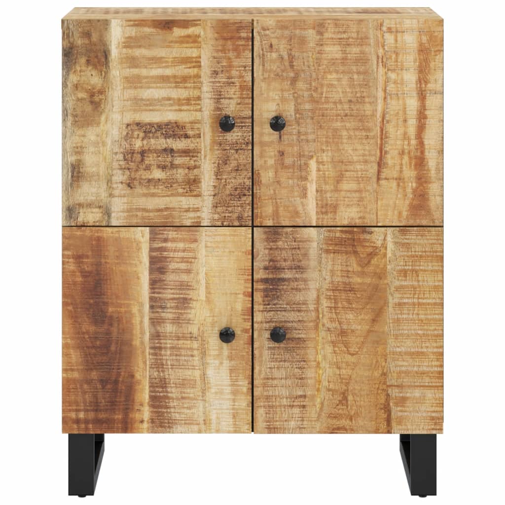 skænk med 4 låger 60x33x75 cm massivt mangotræ