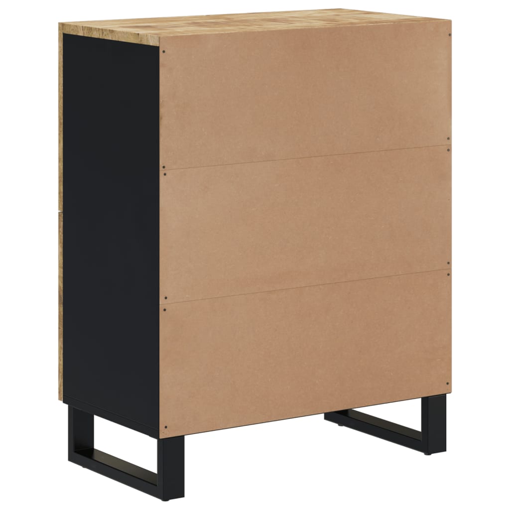 skænk med 4 låger 60x33x75 cm massivt mangotræ