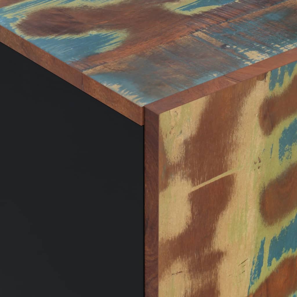 skænk med 4 låger 60x33x75 cm massivt genbrugstræ