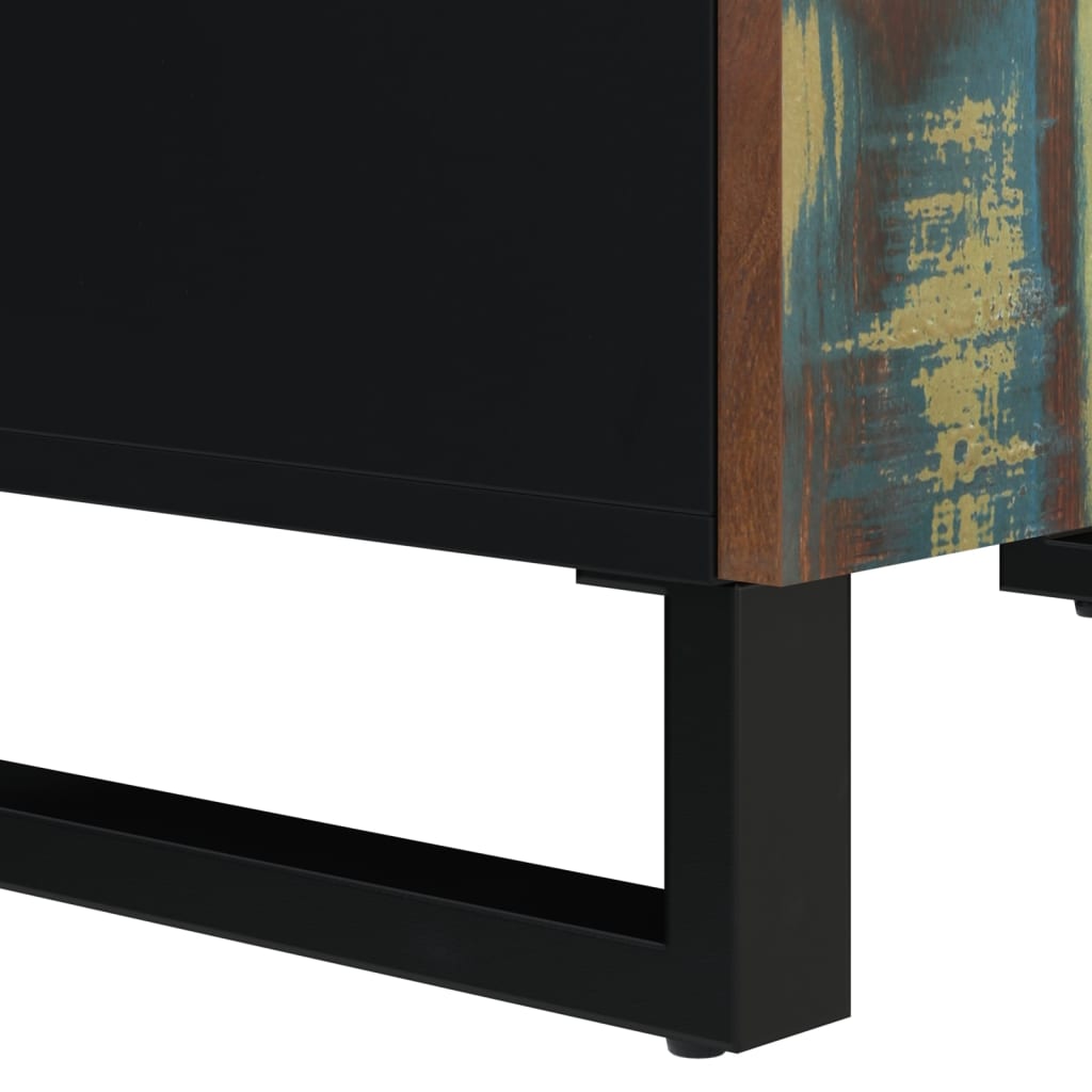 skænk med 4 låger 60x33x75 cm massivt genbrugstræ