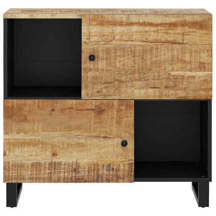 skænk med 2 låger 80x33x75 cm massivt mangotræ