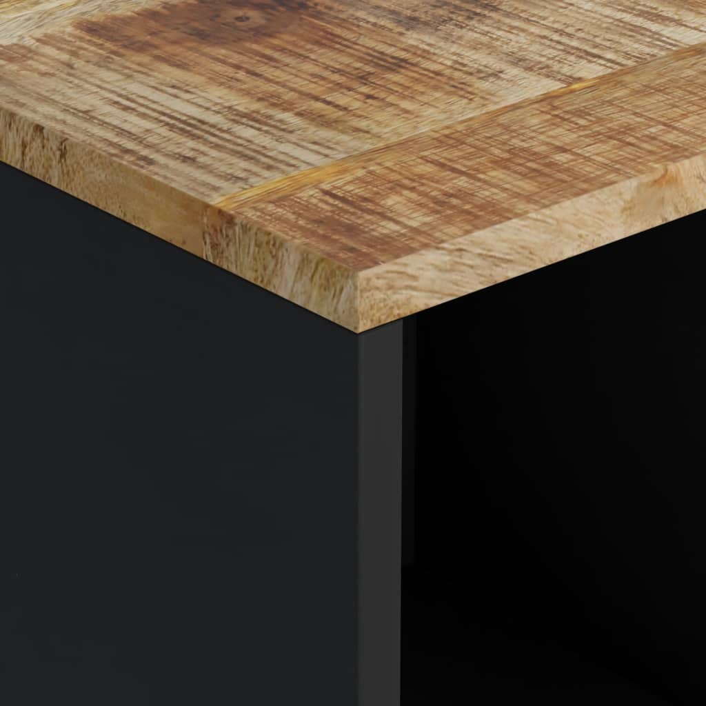 skænk med 2 låger 80x33x75 cm massivt mangotræ