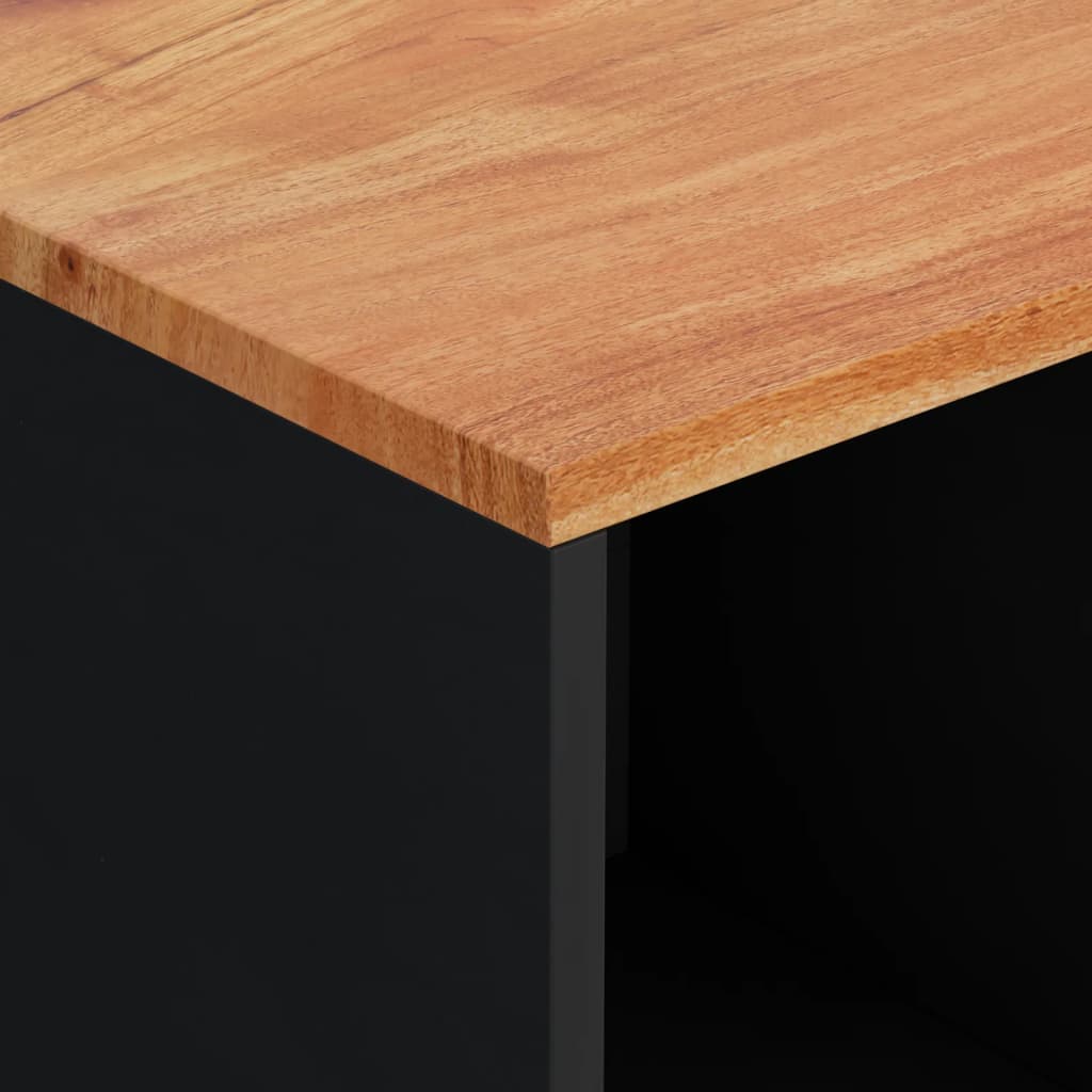 skænk med 2 låger 80x33x75 cm massivt akacietræ