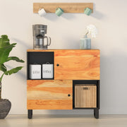 skænk med 2 låger 80x33x75 cm massivt akacietræ