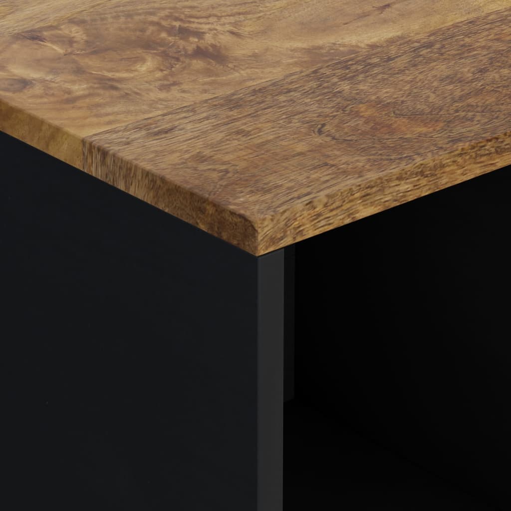 skænk med 2 låger 80x33x75 cm massivt mangotræ